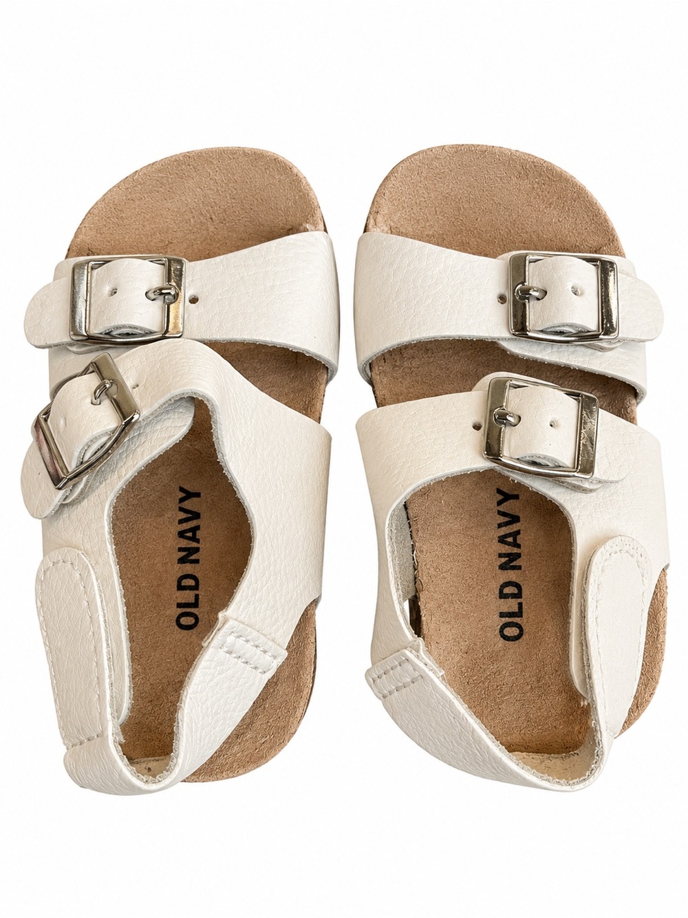 Old Navy White Toddler Double-Buckle Sandals